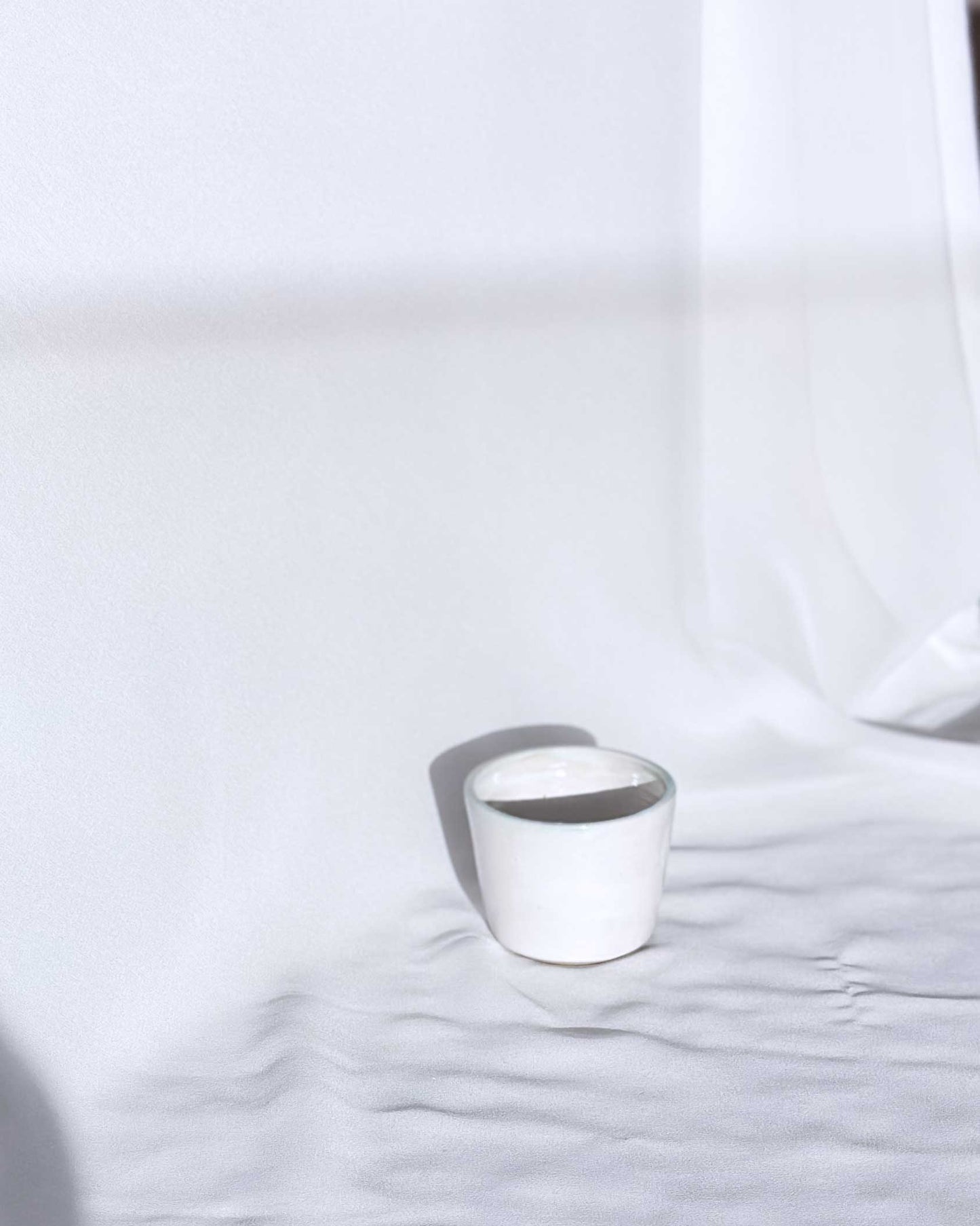 White ceramic bowl on a white background